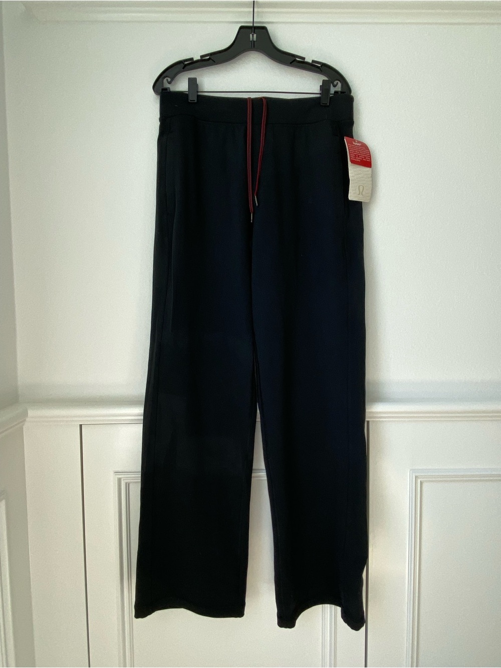 lululemon athletica Black Kung Fu Sweatpants with Red Drawcord